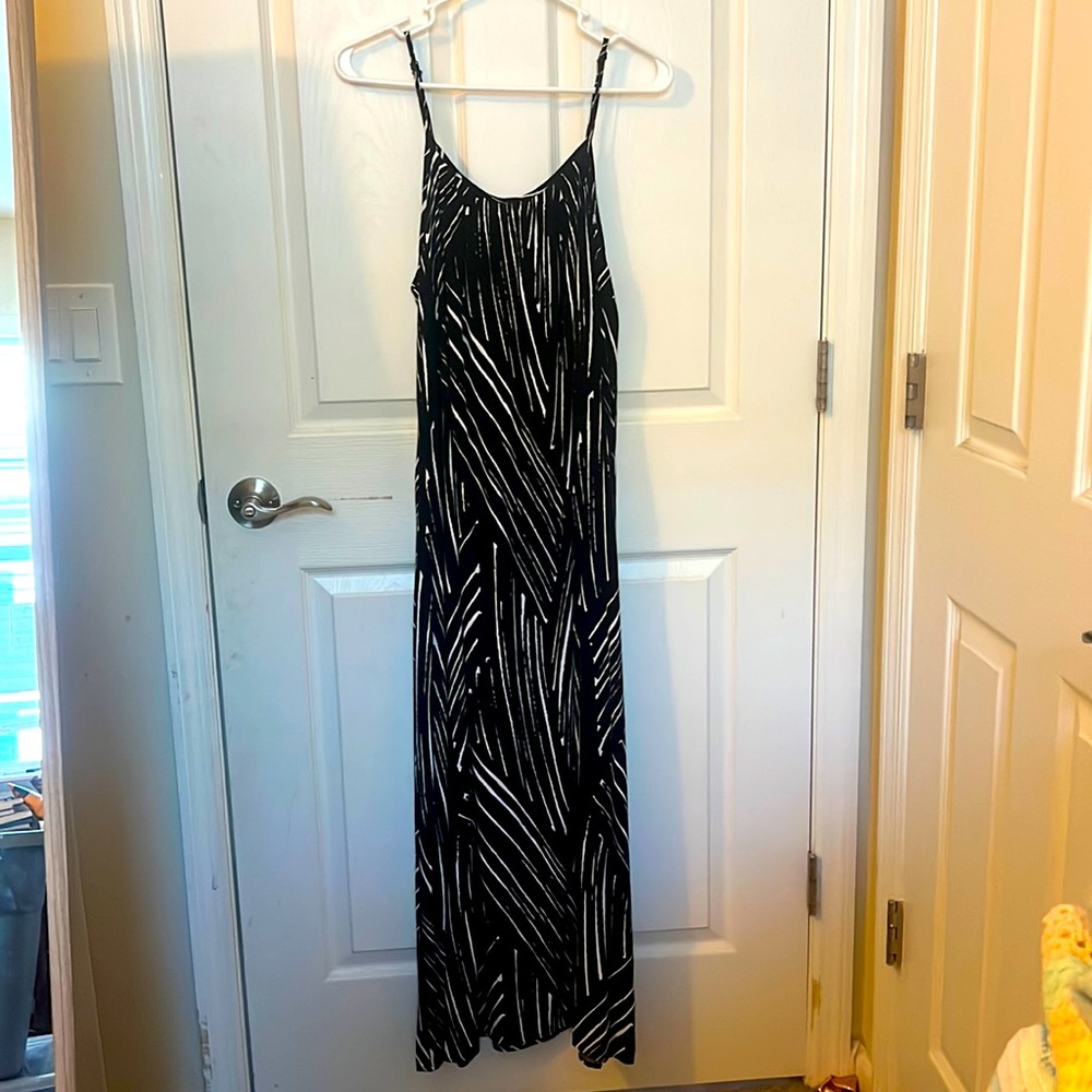 Fun black and white maxi dress